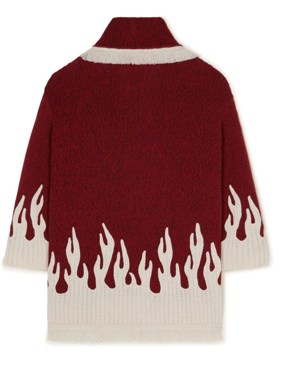 Cheap Women wool-blend flame-motif Alanui cardigan 0824